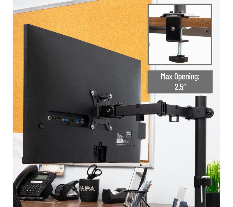 Mind Reader Single Monitor Desk Mount Rotate 180 — View 7