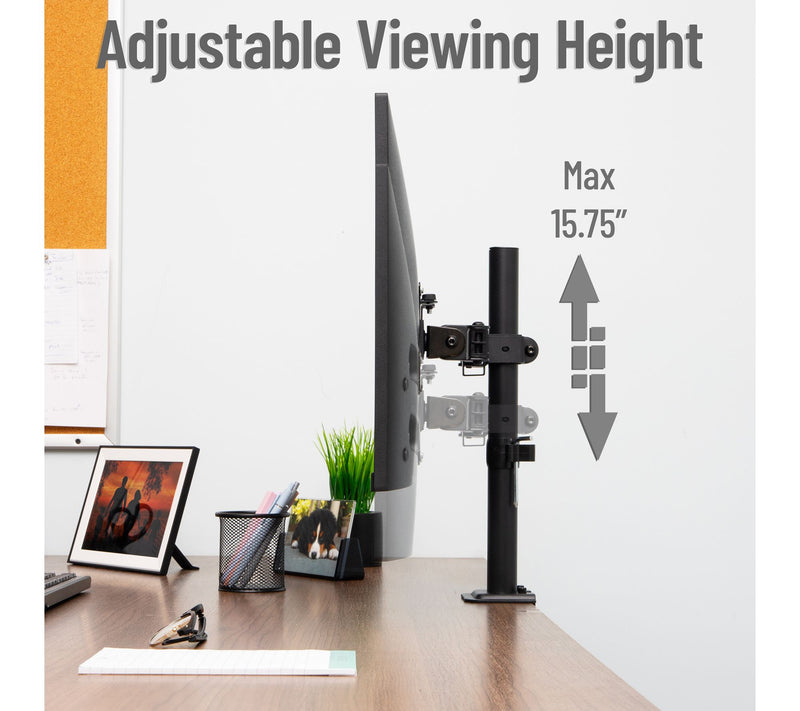 Mind Reader Single Monitor Desk Mount 90 Swivel — View 5