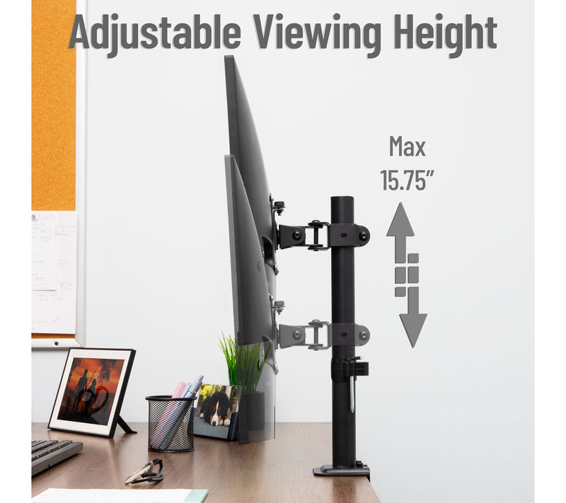 Mind Reader Single Monitor Desk Mount, Black — View 5