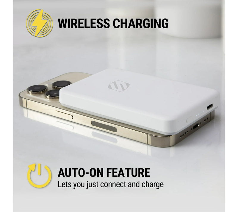 Scosche Magneti c Wireless Char ging Power Bank - White — View 3