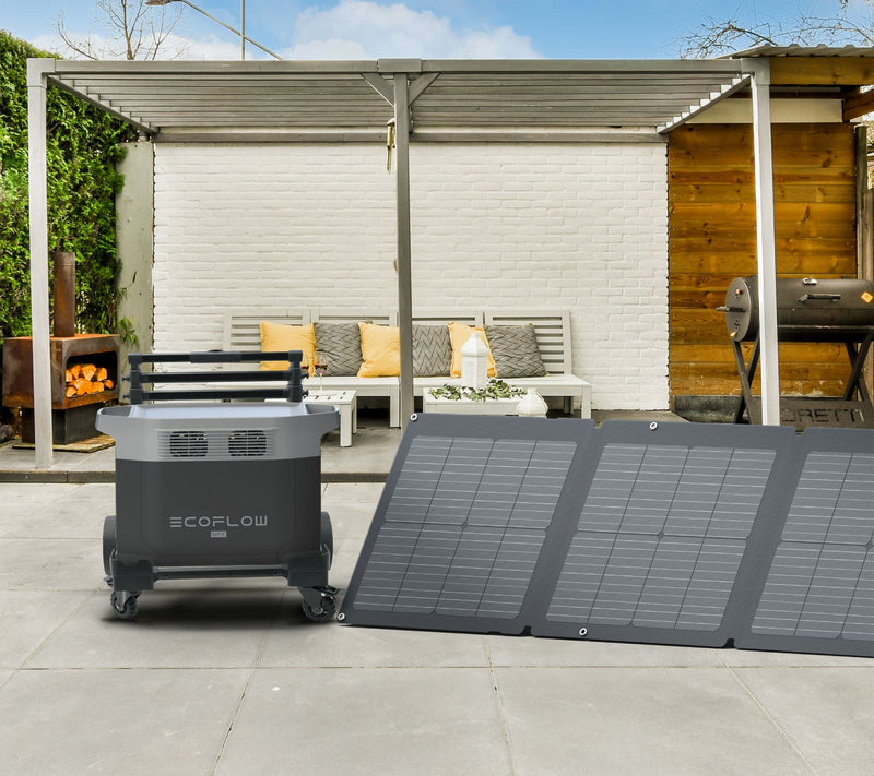 Ecoflow DELTA 2 Max 2000Wh Power Station w/110W Solar Panel & Trolley — View 7