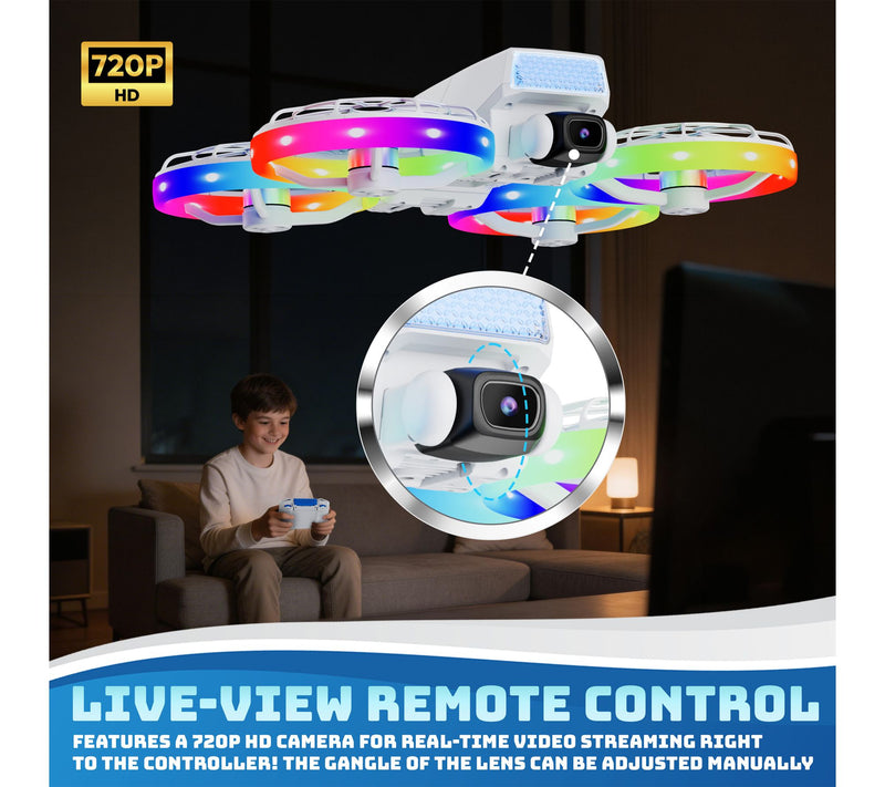 Contixo F27 Halo Foldable LED Light-Up Drone with 4.3" Remote — View 8