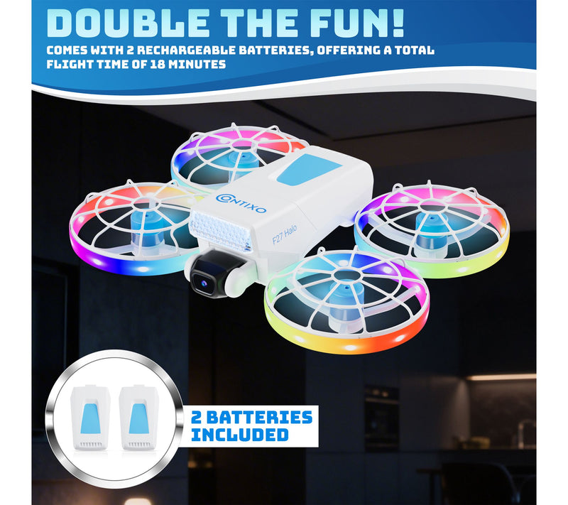 Contixo F27 Halo Foldable LED Light-Up Drone with 4.3" Remote — View 7