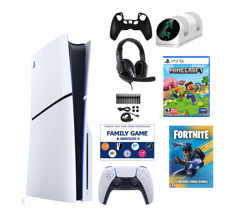 PS5 Slim Chaos with Minecraft, Accessories Kit& Voucher — View 3