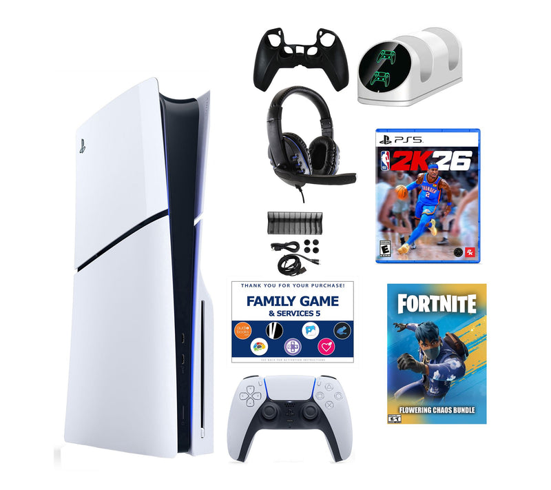 PS5 Slim Chaos with NBA 2K26 Accessories Kit &Voucher — View 3