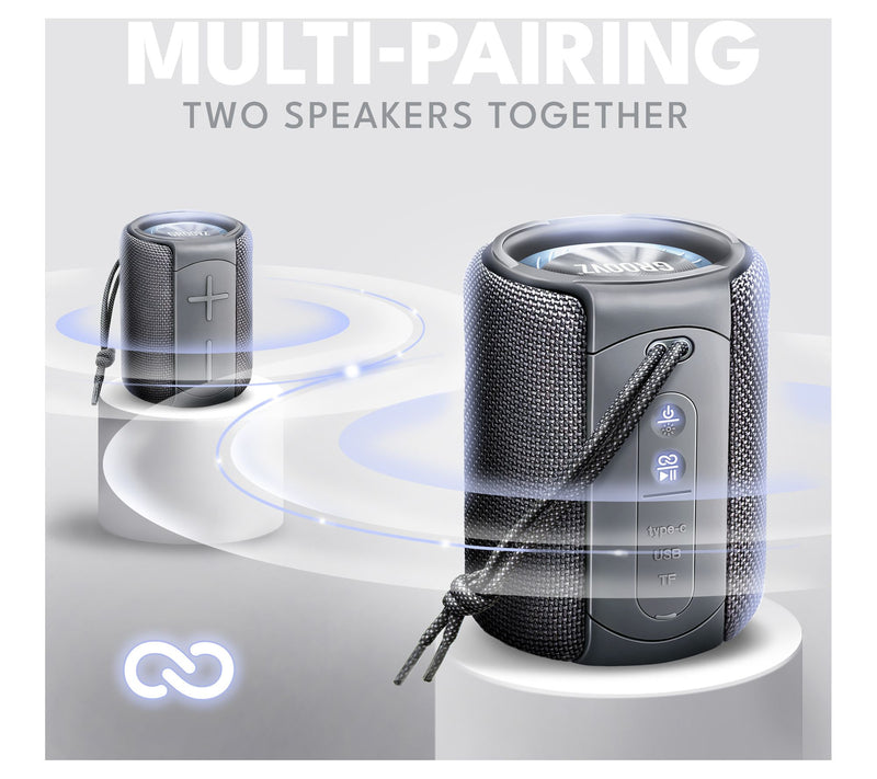 Groovz Link Portable Bluetooth Speaker with LED Lights — View 8