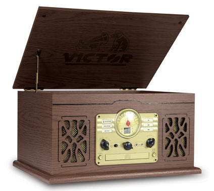 Victor State 7-in-1 Wood Music Center