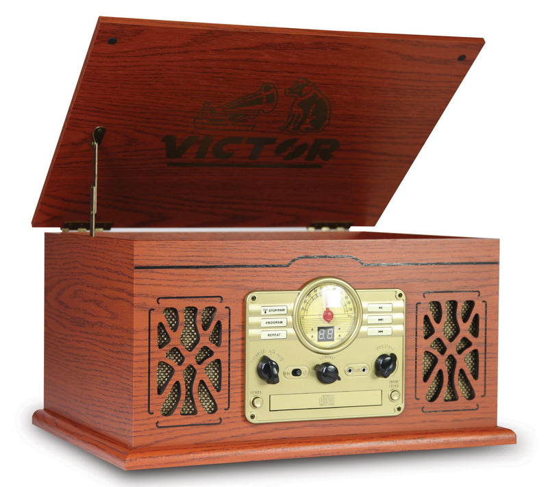 Victor State 7-in-1 Wood Music Center — View 7