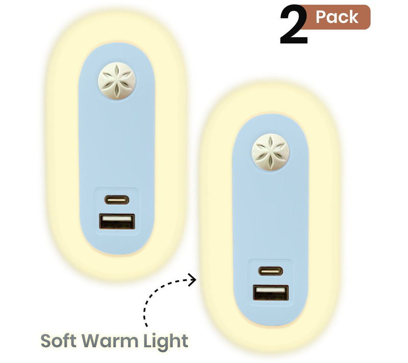Uncaged Ergonomics Set of 2 Motion Sensor Night Light Power Hub — View 5