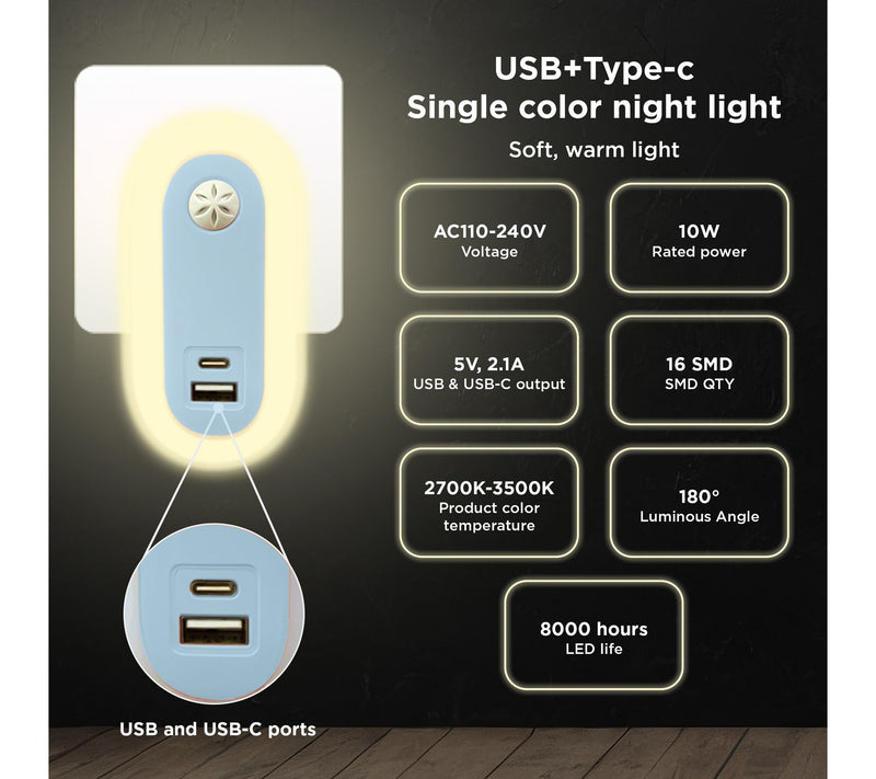 Uncaged Ergonomics Set of 2 Motion Sensor Night Light Power Hub — View 15