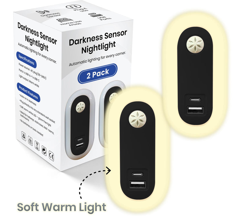 Uncaged Ergonomics Set of 2 Motion Sensor Night Light Power Hub — View 10