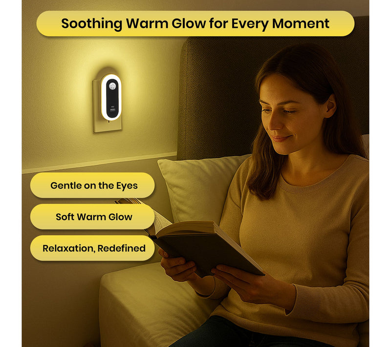 Uncaged Ergonomics Set of 2 Motion Sensor Night Light Power Hub — View 12