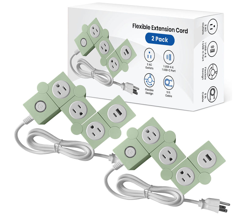 Uncaged Ergonomics Flexible 2 Pack Extension Cord — View 9