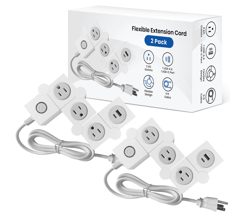 Uncaged Ergonomics Flexible 2 Pack Extension Cord — View 13