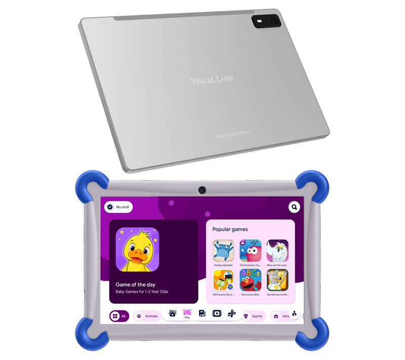 Visual Land Kids 10" 64GB Tablet with Two-Tone Bumper Case — View 15