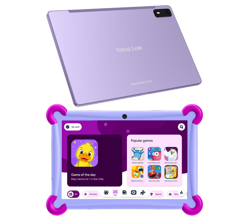 Visual Land Kids 10" 64GB Tablet with Two-Tone Bumper Case — View 16