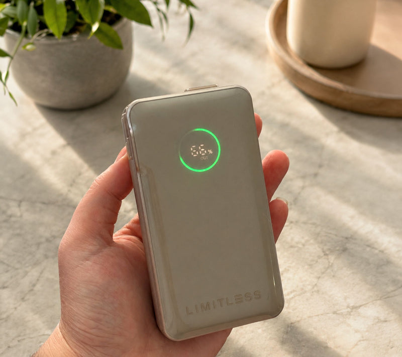 Limitless 10,000 mAh Fast Charge Power Bank with AC & Bulit-in Cable — View 4