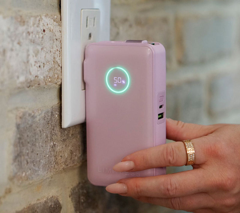 Limitless 10,000 mAh Fast Charge Power Bank with AC & Bulit-in Cable — View 8