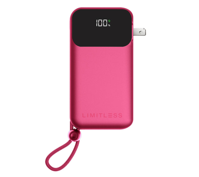 Limitless 10,000mAh Power Bank with AC Plug and Built-In Cables — View 6