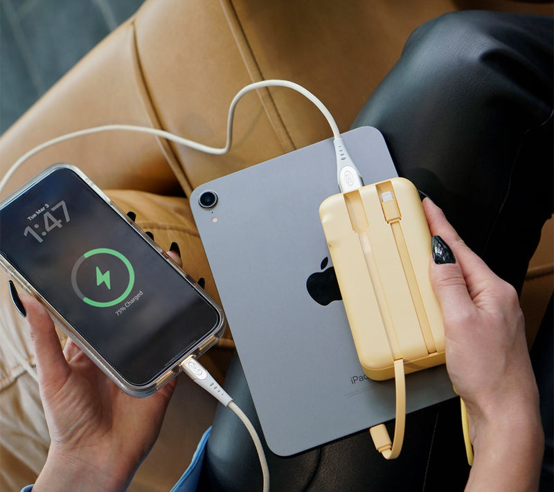 Limitless 10,000mAh Power Bank with AC Plug and Built-In Cables — View 14