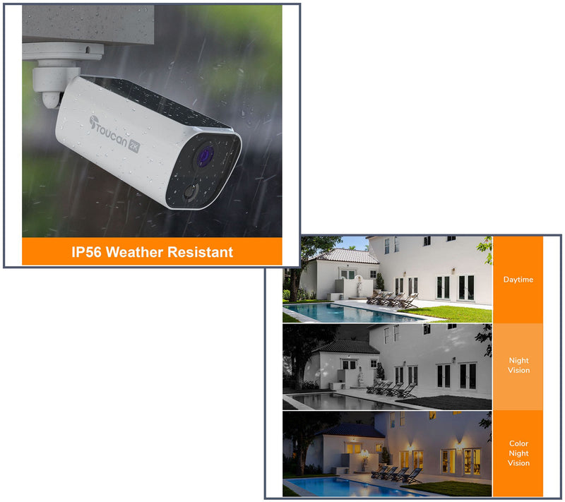 Toucan S5 Solar Wireless Security Camera with 2K Quad HD Video — View 6