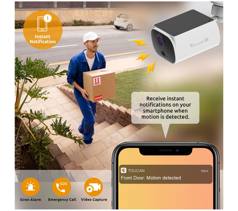 Toucan S5 Solar Wireless Security Camera with 2K Quad HD Video — View 8