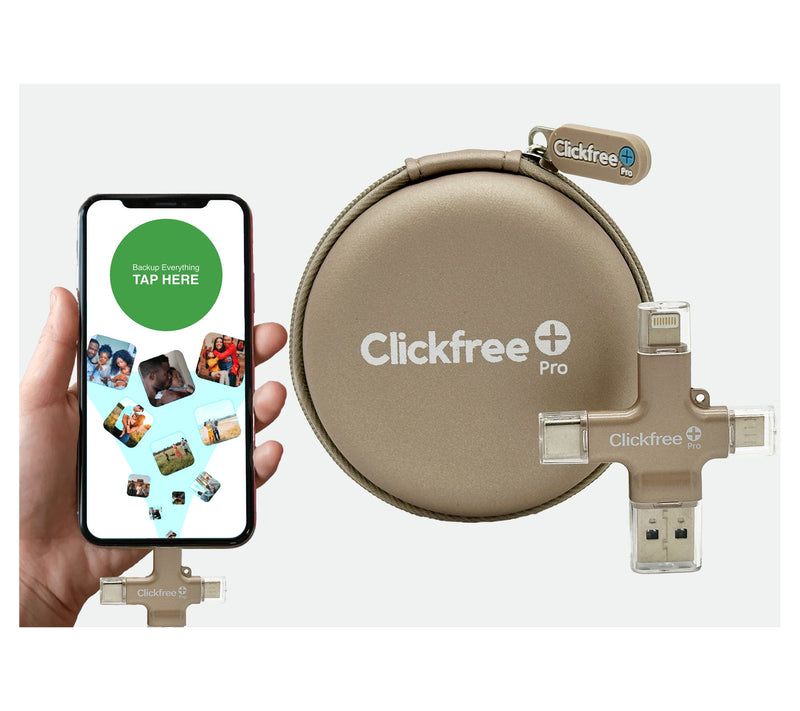 Clickfree Pro 128GB Photo & Video Storage w Photo Book & AI Editing — View 3