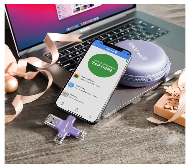 Clickfree Pro 128GB Photo & Video Storage w Photo Book & AI Editing — View 16
