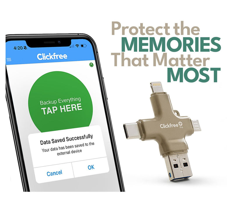 Clickfree Pro 128GB Photo & Video Storage w Photo Book & AI Editing — View 15