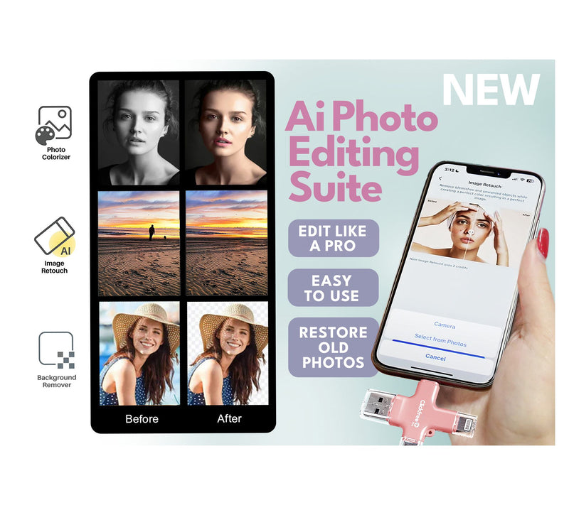 Clickfree Pro 128GB Photo & Video Storage w Photo Book & AI Editing — View 18