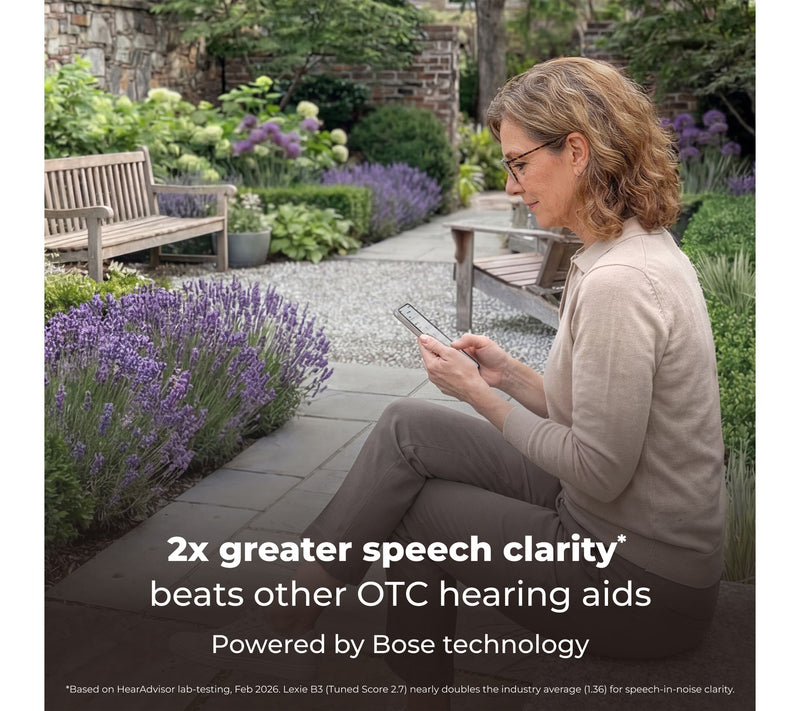 Lexie B3 OTC Hearing Aid with Powered by Bose Sound and Carry Case — View 4