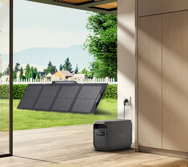 Ecoflow Delta 3 Max 2048Wh Power Station & 110W Solar Panel — View 4