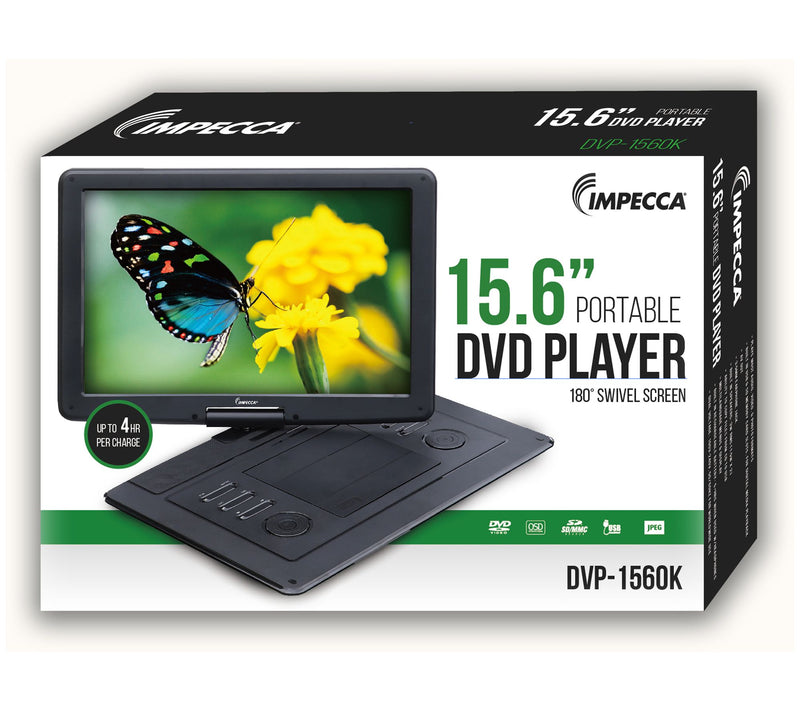 Impecca 15.6" Portable DVD Player w/ Flip Screen — View 8
