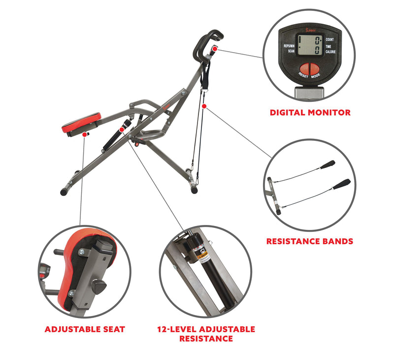 Sunny Health Fitness Row-N-Ride PRO Squat Assist - SF-A020052 — View 4