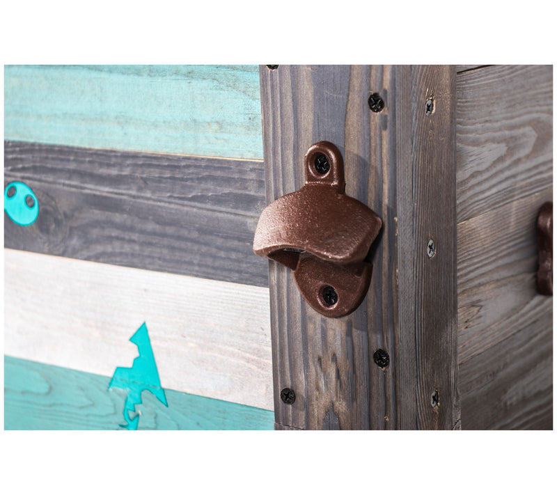Backyard Expressions 45-Quart Gray Wooden Anchor Cooler — View 5