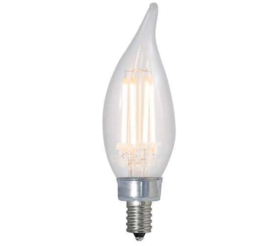 Bulbrite 4.5W Warm White CA10 LED Chandelier Light Bulbs, 4PK — View 4