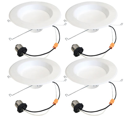 Bulbrite 5/6" Cool White Round LED Recessed Dowlight, 4PK