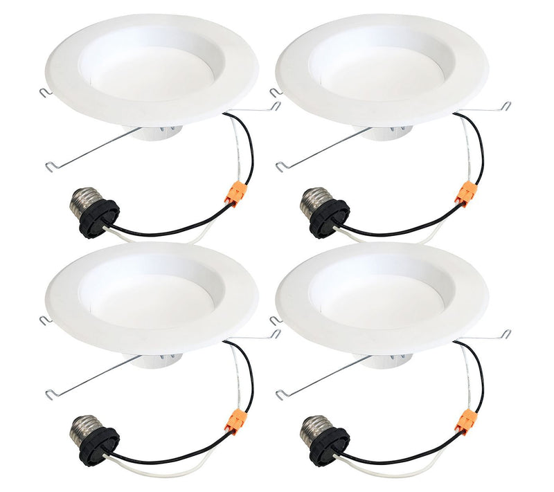 Bulbrite 5/6" Soft White Round LED Recessed Downlight, 4PK — Main view