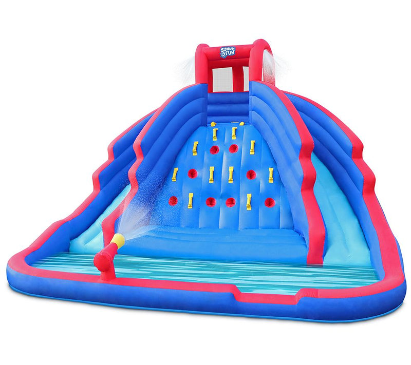 Inflatable Water Park with Climbing Wall and Dual Slides — Main view
