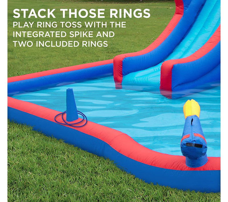 Sunny & Fun Inflatable Water Park w/ Slide andBounce House — View 9