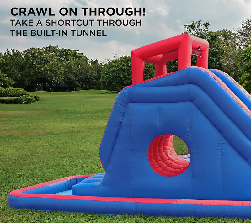 Sunny & Fun Inflatable Water Park w/ Slide andBounce House — View 8