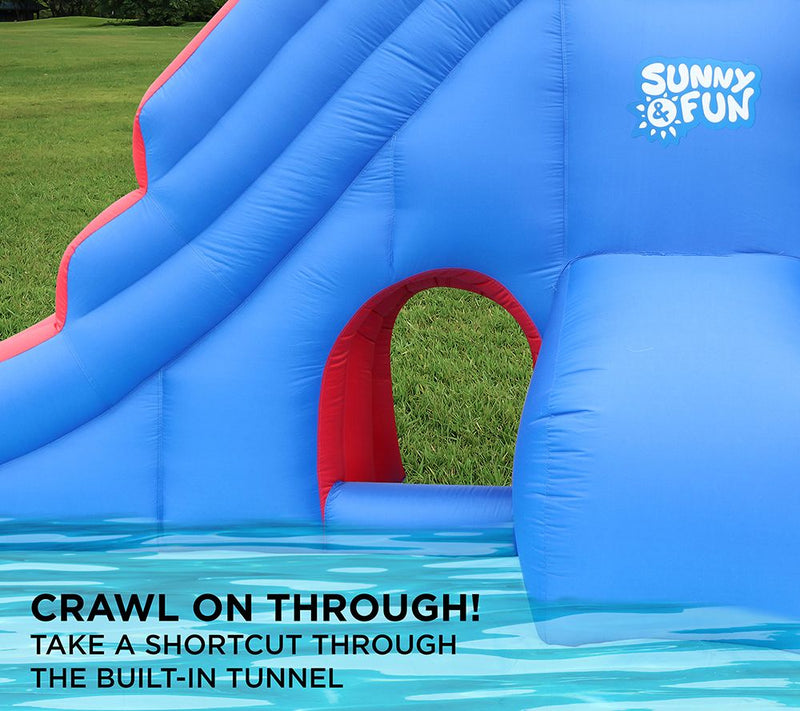 Sunny & Fun Inflatable Water Park w/ Slide & Water Gun — View 8