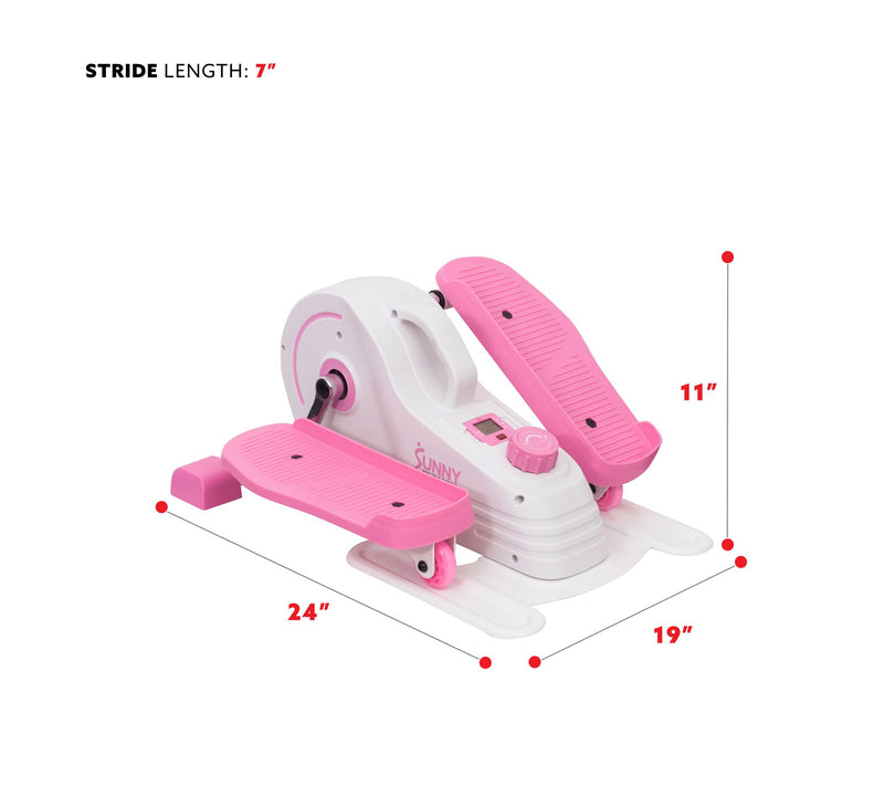 Sunny Health & Fitness Pink Under Desk Elliptic al P2030 — View 7