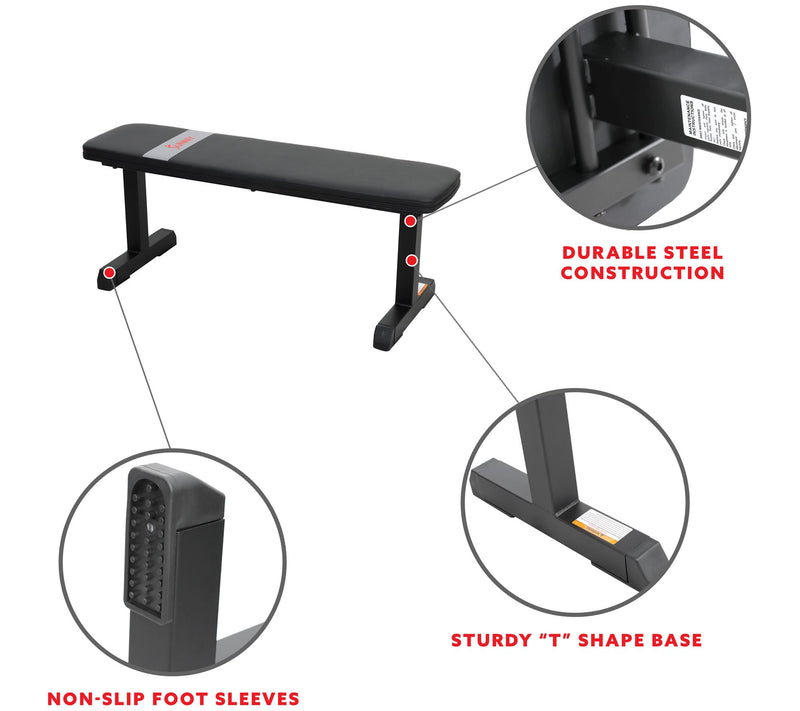 Sunny Health & Fitness Flat Weight Bench SF-BH6 20037 — View 8