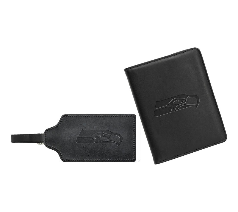 Mojo NFL Genuine Leather Passport Cover and Bag Tag Set — Main view