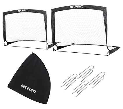 Net Playz Soccer Goal Easy Fold-Up Training Goal, Set of 2