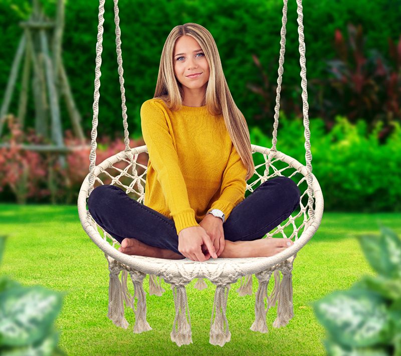 Sorbus Hanging Rope Chair — View 4