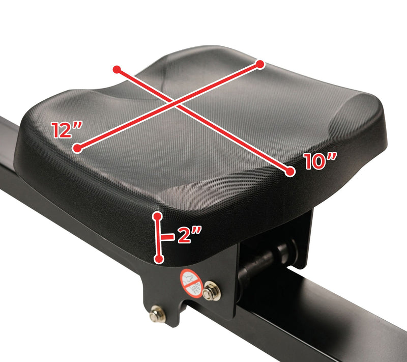 Sunny Health & Fitness Obsidian Surge Water Rower — View 5
