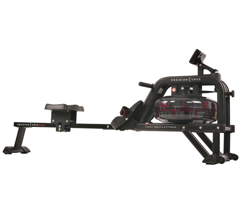 Sunny Health & Fitness Obsidian Surge Water Rower — Main view