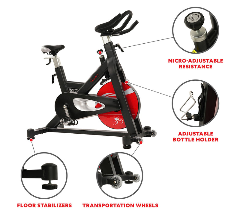 Sunny Health & Fitness Evolution Pro Indoor Cycling Bike — View 4